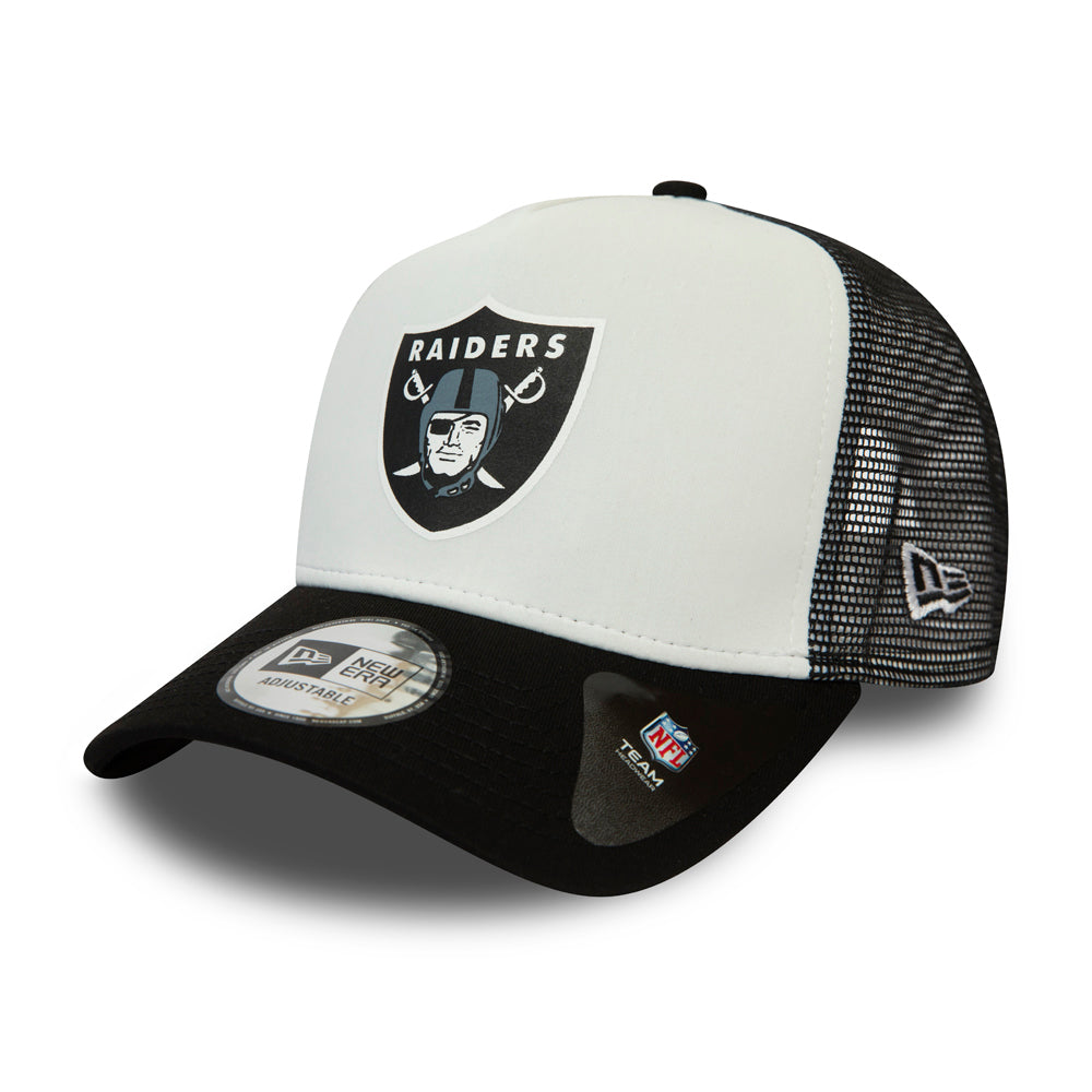 Gorra Trucker 9FORTY A-Frame NFL Team Colour Block Las Vegas Raiders de New Era - Negro-Blanco
