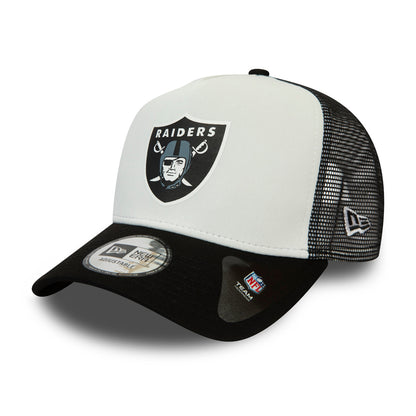 Gorra Trucker 9FORTY A-Frame NFL Team Colour Block Las Vegas Raiders de New Era - Negro-Blanco