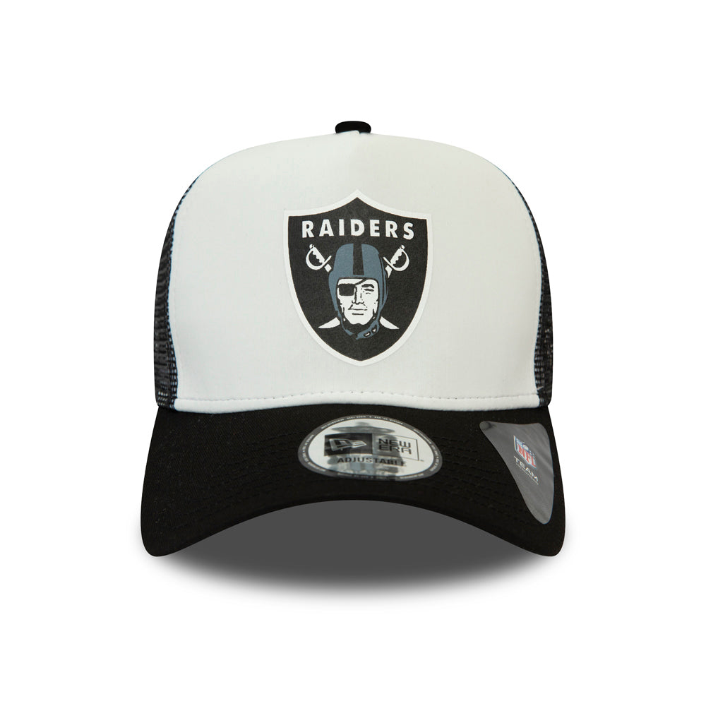 Gorra Trucker 9FORTY A-Frame NFL Team Colour Block Las Vegas Raiders de New Era - Negro-Blanco