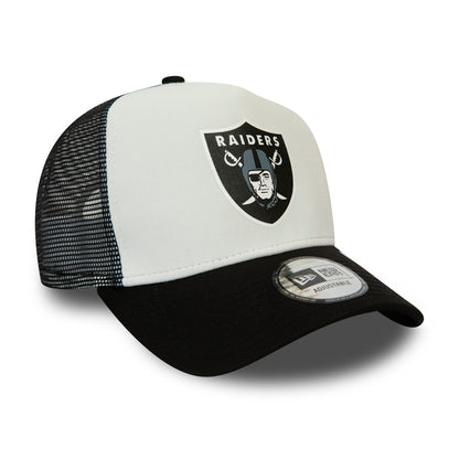 Gorra Trucker 9FORTY A-Frame NFL Team Colour Block Las Vegas Raiders de New Era - Negro-Blanco