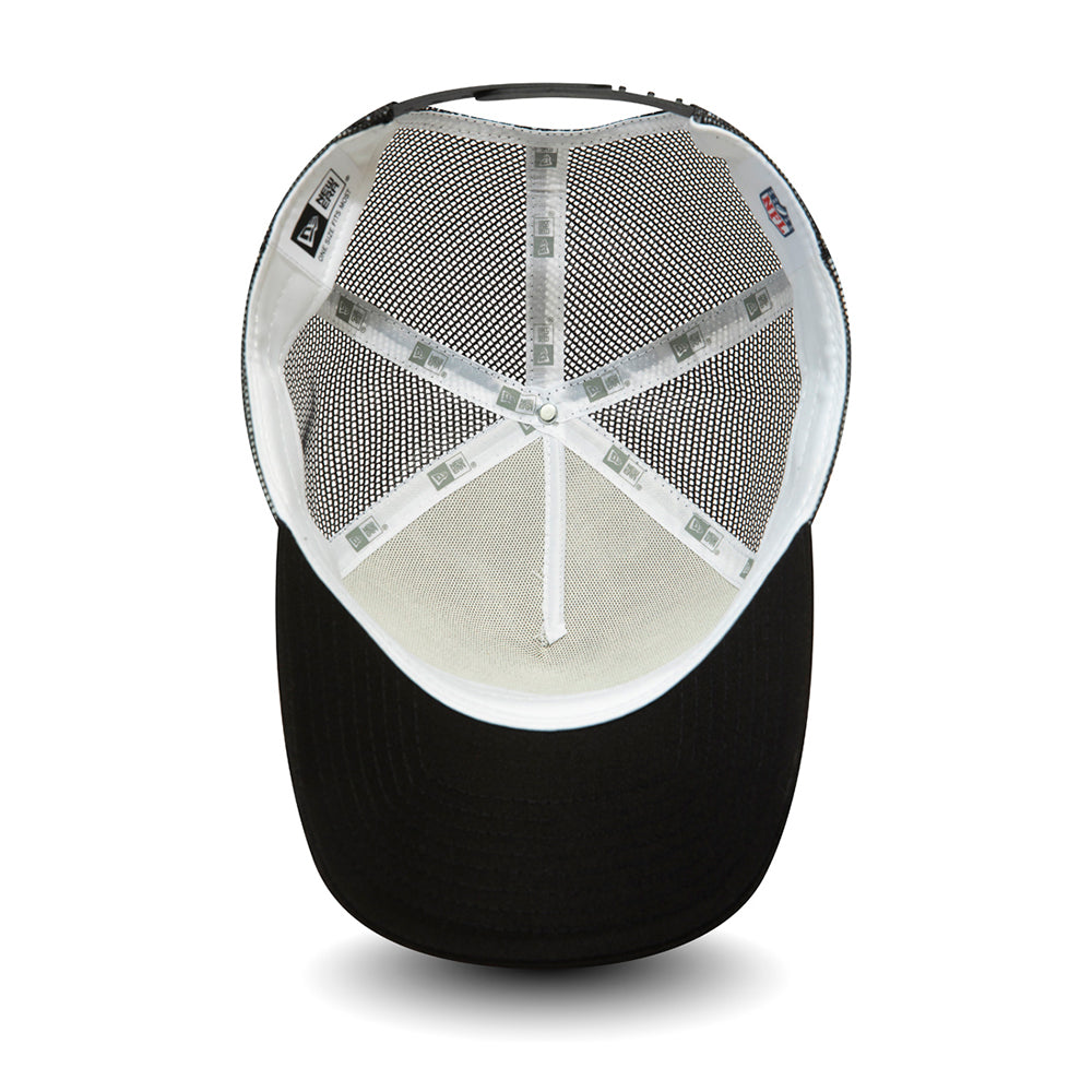 Gorra Trucker 9FORTY A-Frame NFL Team Colour Block Las Vegas Raiders de New Era - Negro-Blanco