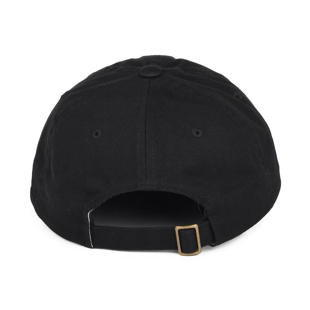 Gorra de béisbol Alpha LP de algodón de Brixton - Negro Lavado