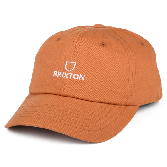 Gorra de béisbol Alpha LP de algodón de Brixton - Naranja Lavado