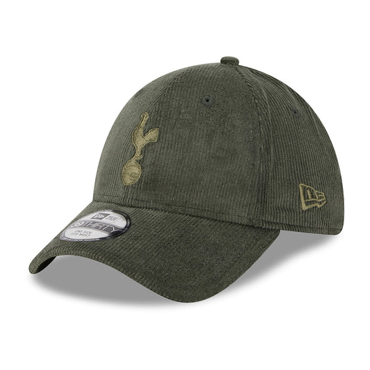 Gorra de béisbol 39THIRTY Stretch Cord Tottenham Hotspur FC de New Era - Verde Oliva