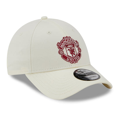 Gorra de béisbol 9FORTY de temporada Manchester United FC de New Era - Blanco Roto-Rojo Cardenal