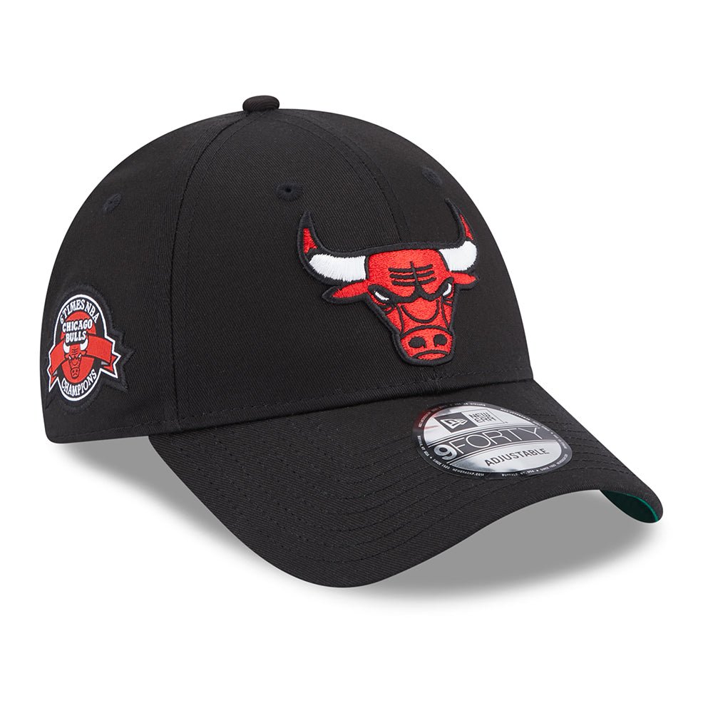 Gorra de béisbol 9FORTY NBA Team Side Patch Chicago Bulls de New Era - Negro