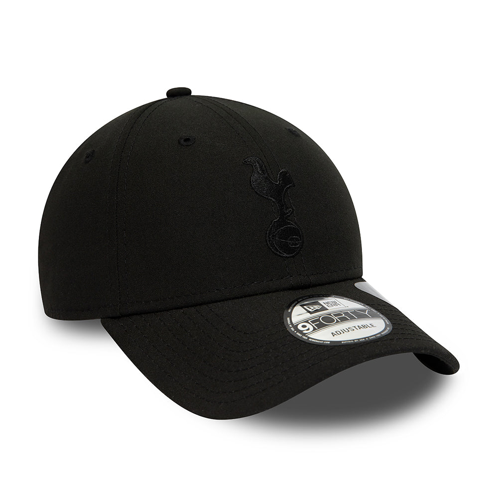 Gorra de béisbol 9FORTY Repreve Tottenham Hotspur FC de New Era - Negro sobre Negro