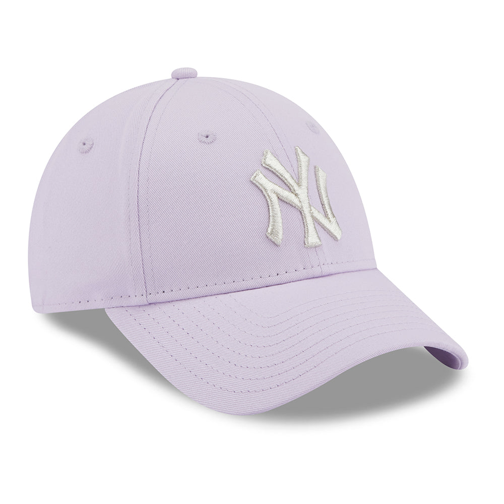 Gorra de béisbol 9FORTY MLB Metallic Logo New York Yankees de New Era - Lavanda-Plateado