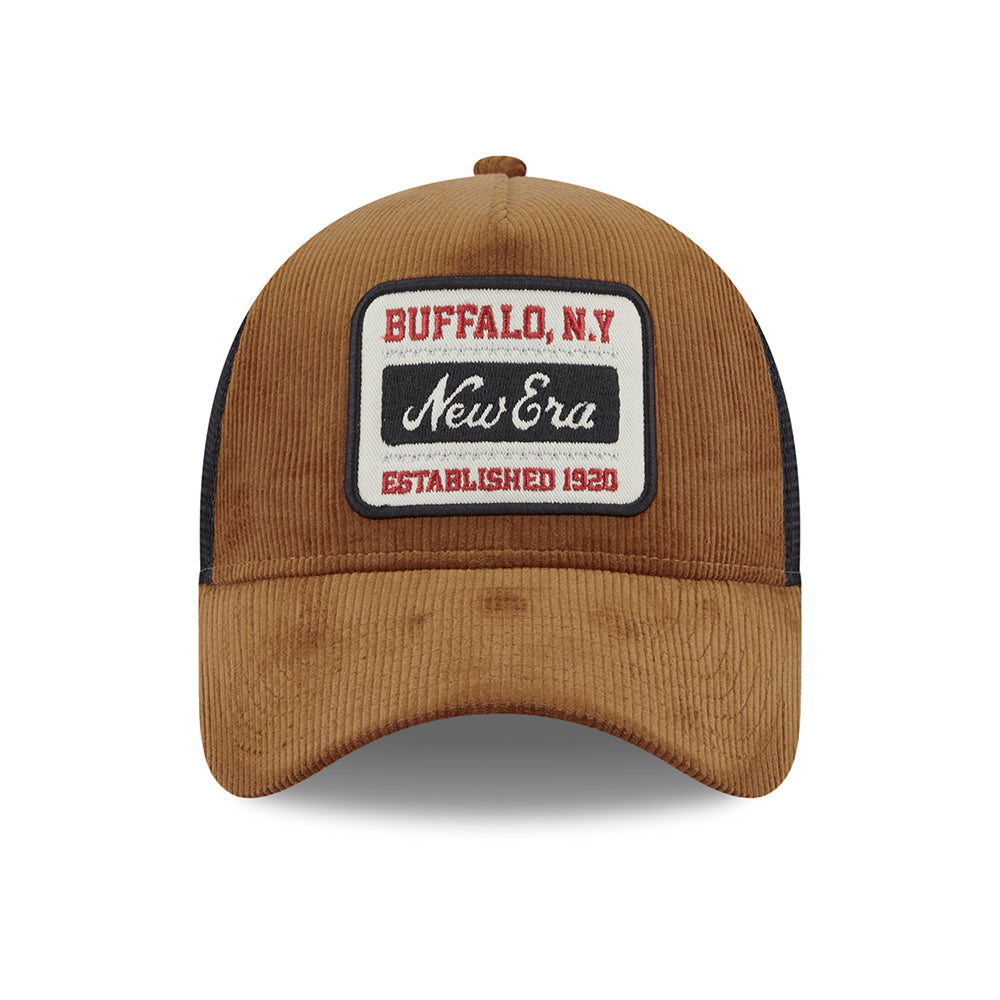 Gorra Trucker A-Frame de pana de New Era - Tofe-Negro