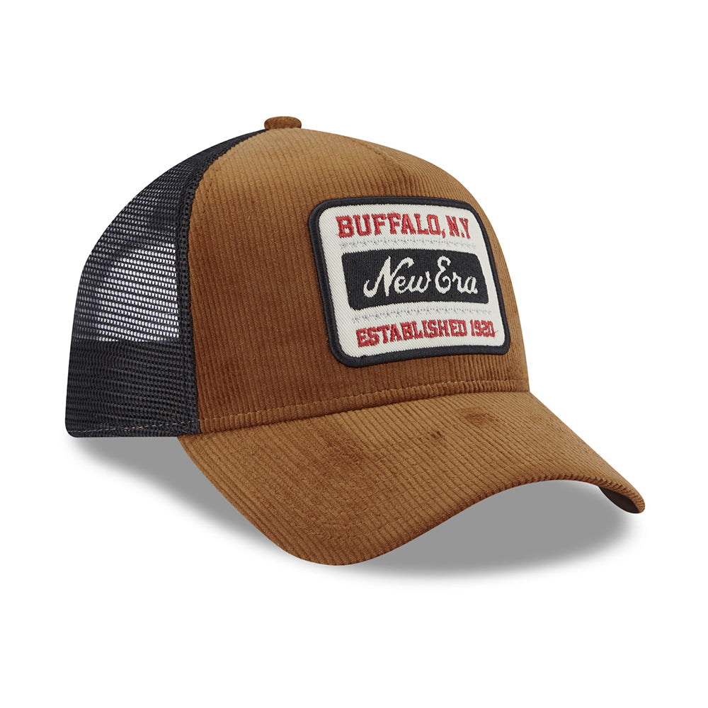 Gorra Trucker A-Frame de pana de New Era - Tofe-Negro