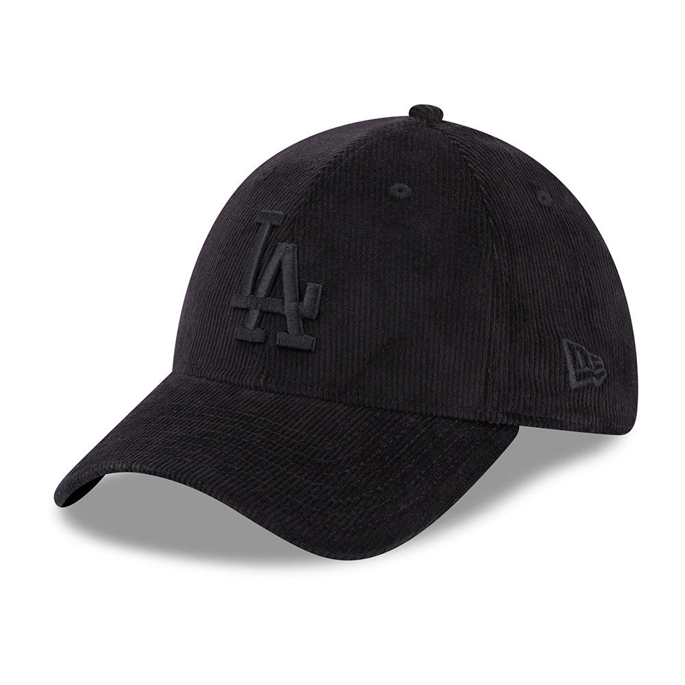 Gorra de béisbol 39THIRTY MLB Cord L.A. Dodgers de New Era - Negro sobre Negro