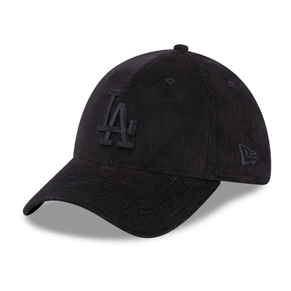 Gorra de béisbol 39THIRTY MLB Cord L.A. Dodgers de New Era - Negro sobre Negro
