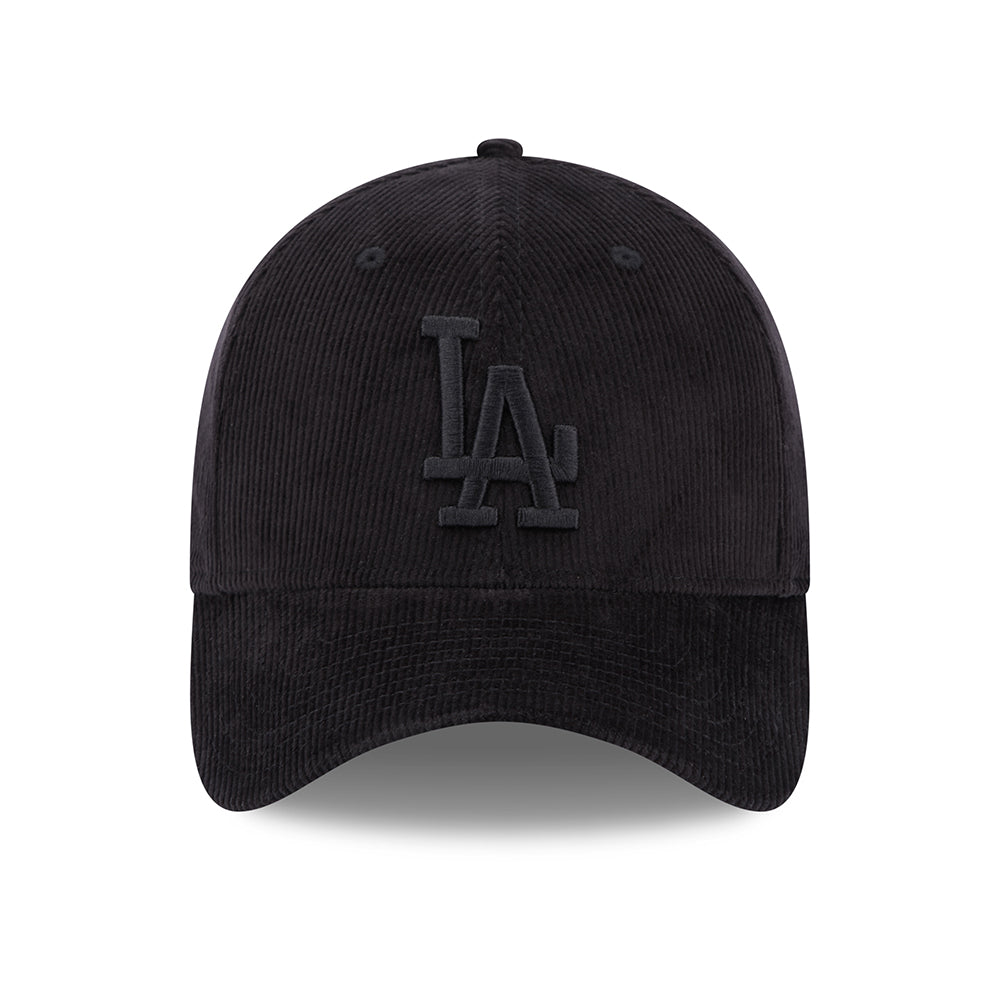 Gorra de béisbol 39THIRTY MLB Cord L.A. Dodgers de New Era - Negro sobre Negro