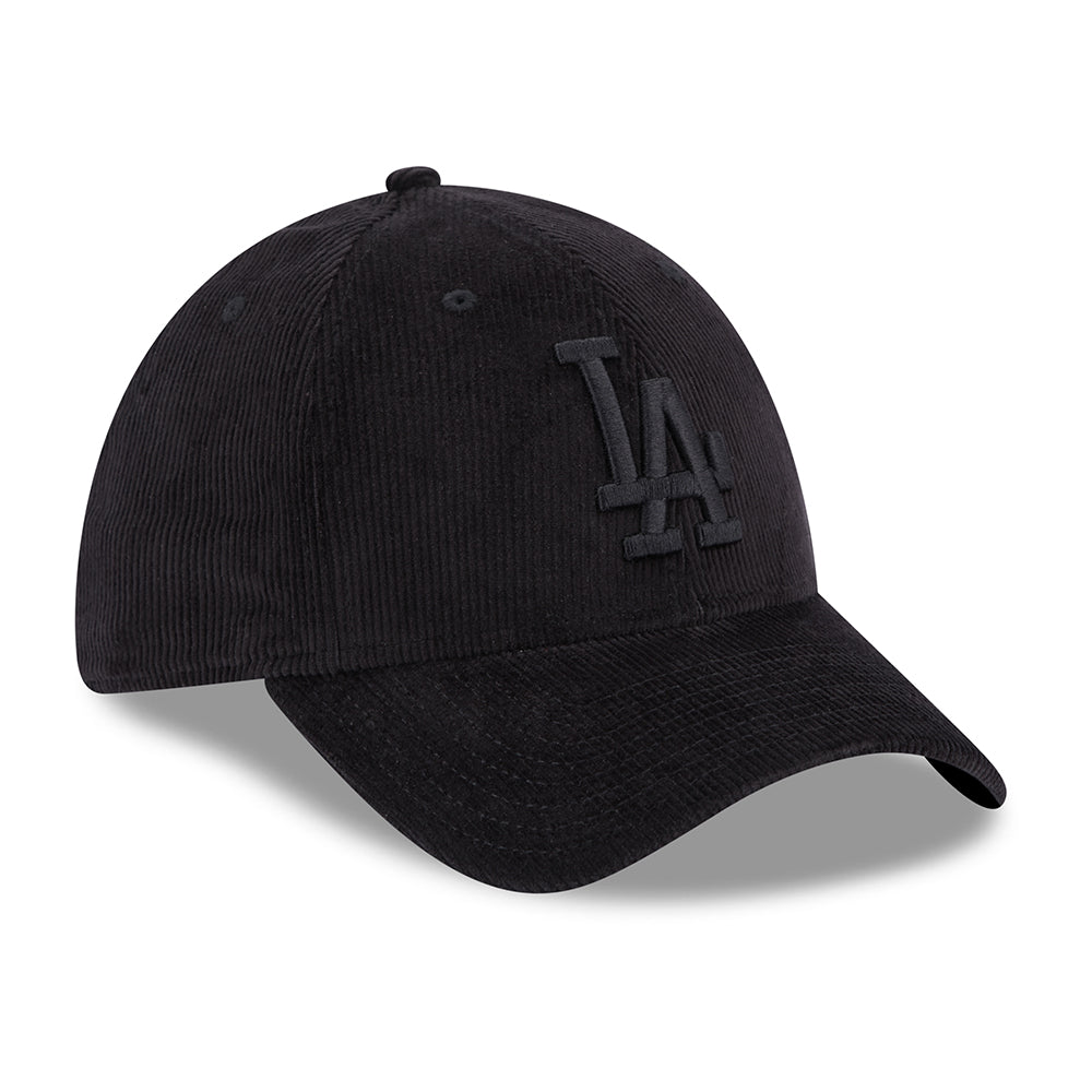 Gorra de béisbol 39THIRTY MLB Cord L.A. Dodgers de New Era - Negro sobre Negro