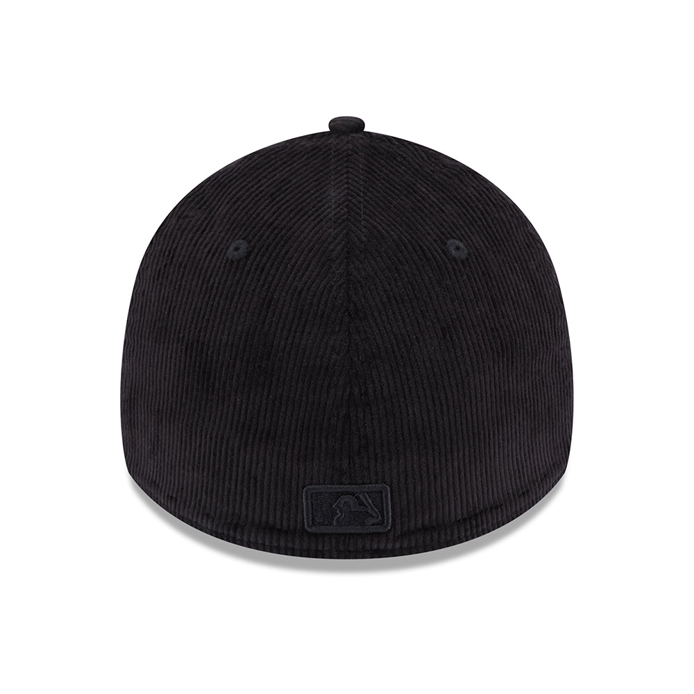 Gorra de béisbol 39THIRTY MLB Cord L.A. Dodgers de New Era - Negro sobre Negro
