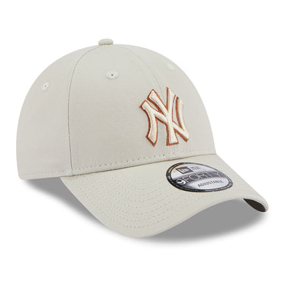 Gorra de béisbol 9FORTY MLB Team Outline New York Yankees de New Era - Piedra-Caramelo