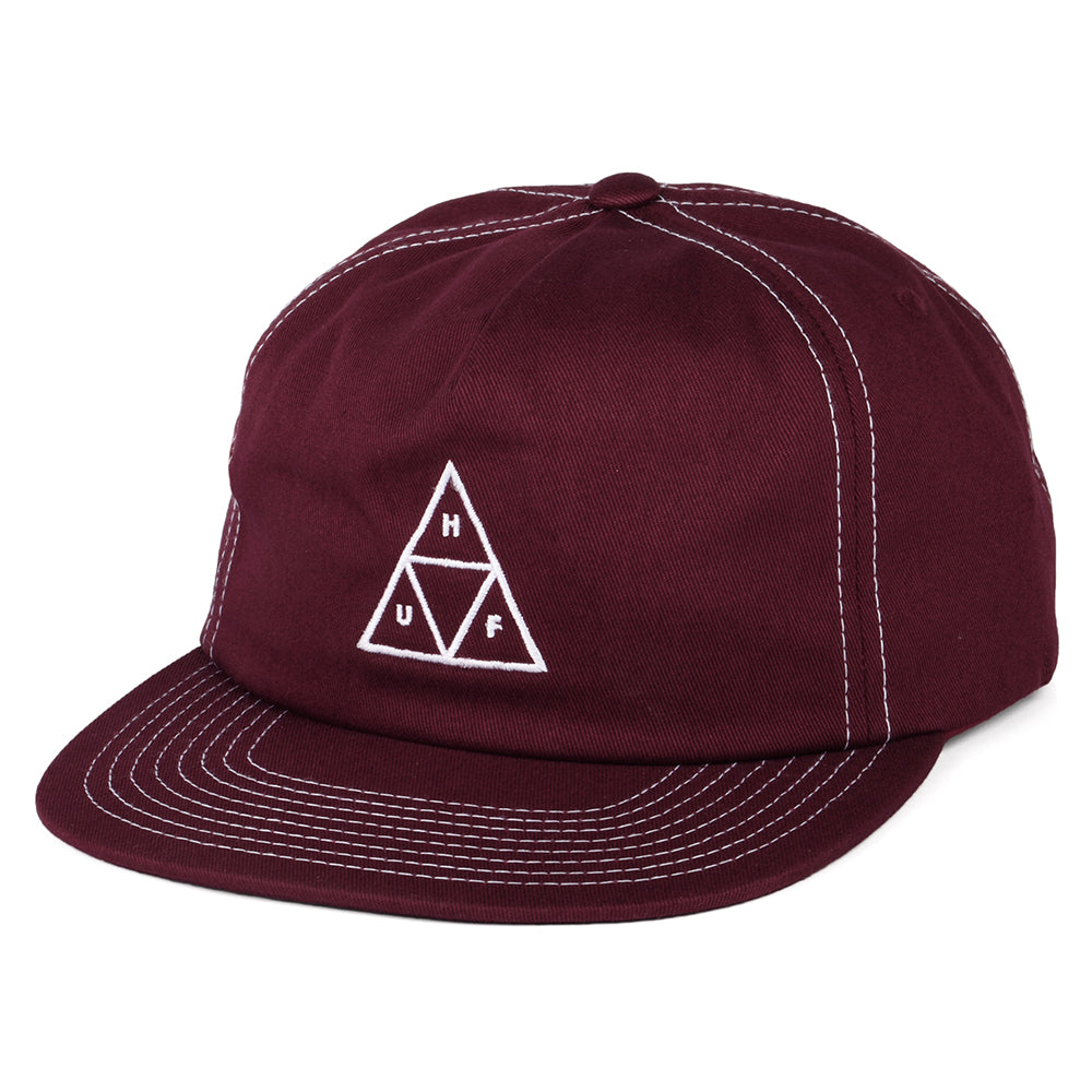 Gorra Snapback Triple Triangle sin estructurar de HUF - Morado Intenso-Blanco