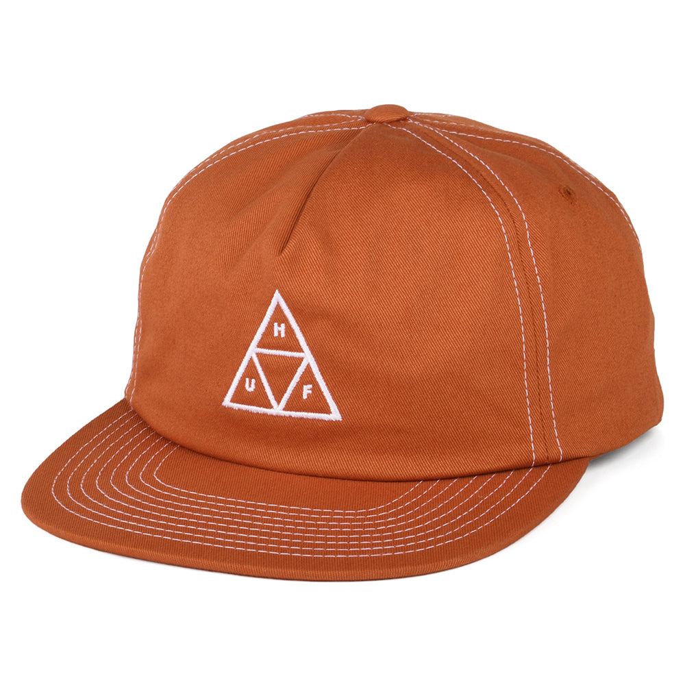 Gorra Snapback Triple Triangle sin estructurar de HUF - Camel-Blanco