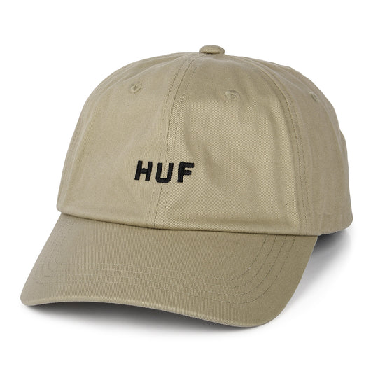 Gorra de béisbol Original Logo visera curvada de algodón de HUF - Avena