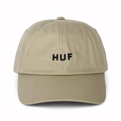 Gorra de béisbol Original Logo visera curvada de algodón de HUF - Avena