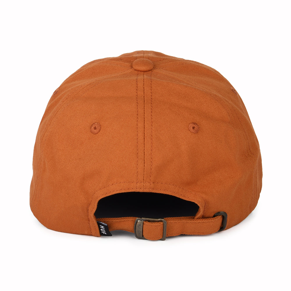 Gorra de béisbol Original Logo visera curvada de algodón de HUF - Naranja