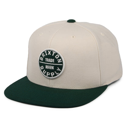 Gorra Snapback Oath III de Brixton - Crema-Verde