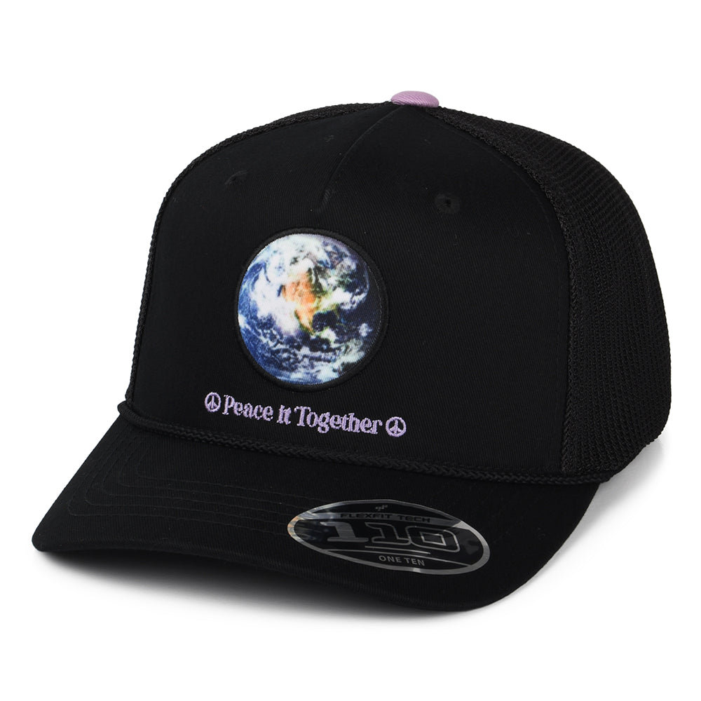 Gorra Trucker Earth Day Graphic Flexfit con etiqueta lisa de Levi's - Negro