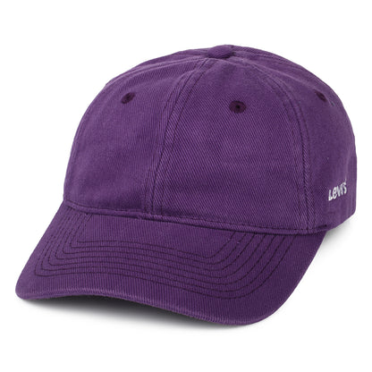 Gorra de béisbol mujeres Essential de tejido vaquero con etiqueta lisa de Levi's - Morado