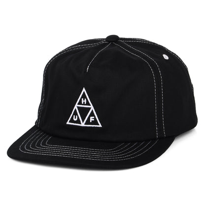 Gorra Snapback Triple Triangle sin estructurar de HUF - Negro-Blanco