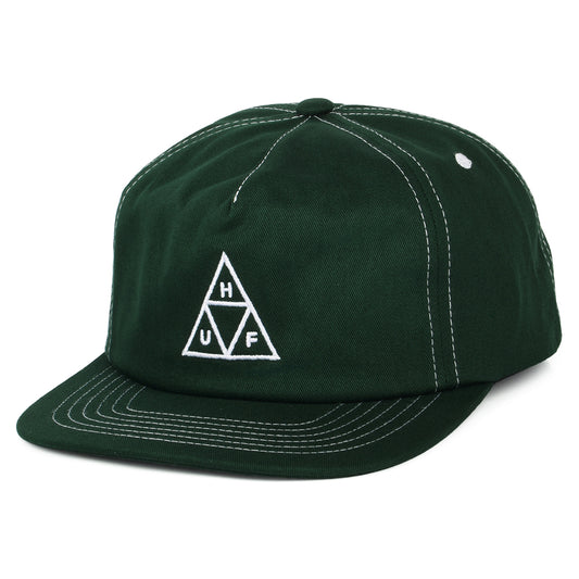 Gorra Snapback Triple Triangle sin estructurar de HUF - Verde Pino-Blanco
