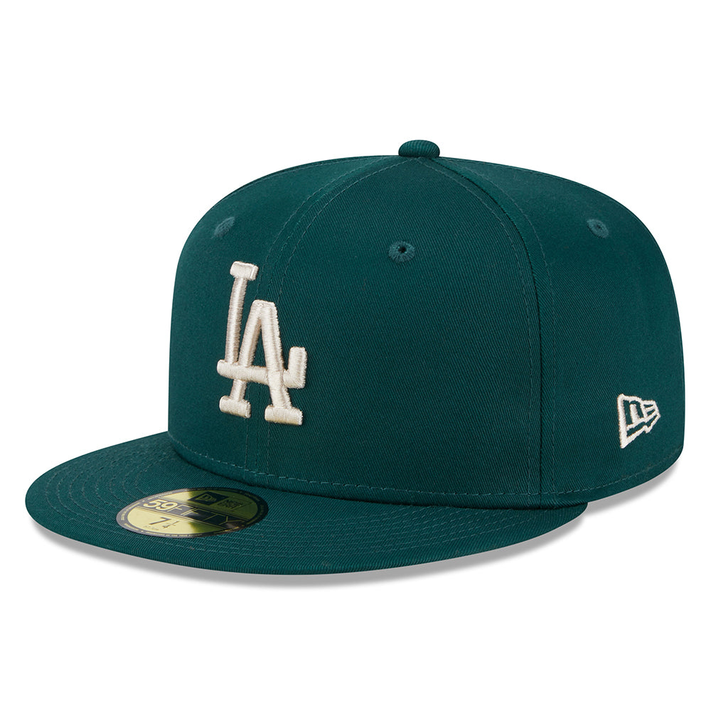 Gorra de béisbol 59FIFTY MLB League Essential L.A. Dodgers de New Era - Verde Oscuro-Piedra