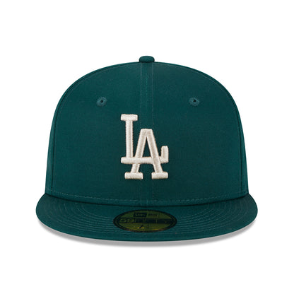 Gorra de béisbol 59FIFTY MLB League Essential L.A. Dodgers de New Era - Verde Oscuro-Piedra