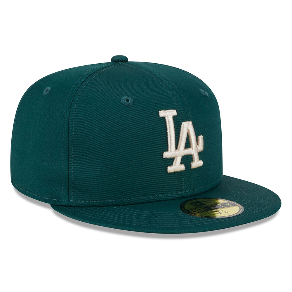 Gorra de béisbol 59FIFTY MLB League Essential L.A. Dodgers de New Era - Verde Oscuro-Piedra