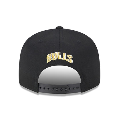Gorra ajustable 9FIFTY NBA Metallic Chicago Bulls de New Era - Negro