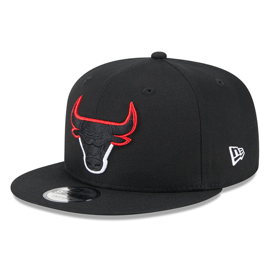 Gorra ajustable 9FIFTY NBA Split Logo Chicago Bulls de New Era - Negro