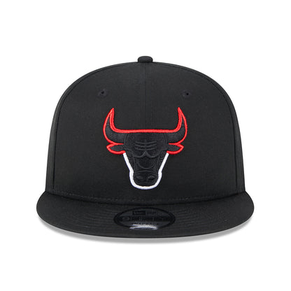 Gorra ajustable 9FIFTY NBA Split Logo Chicago Bulls de New Era - Negro