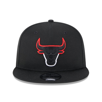 Gorra ajustable 9FIFTY NBA Split Logo Chicago Bulls de New Era - Negro