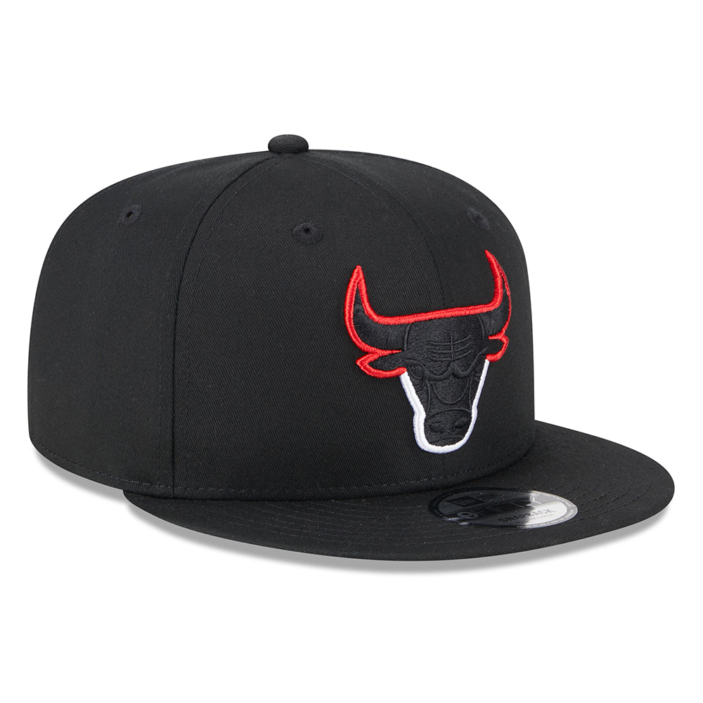 Gorra ajustable 9FIFTY NBA Split Logo Chicago Bulls de New Era - Negro