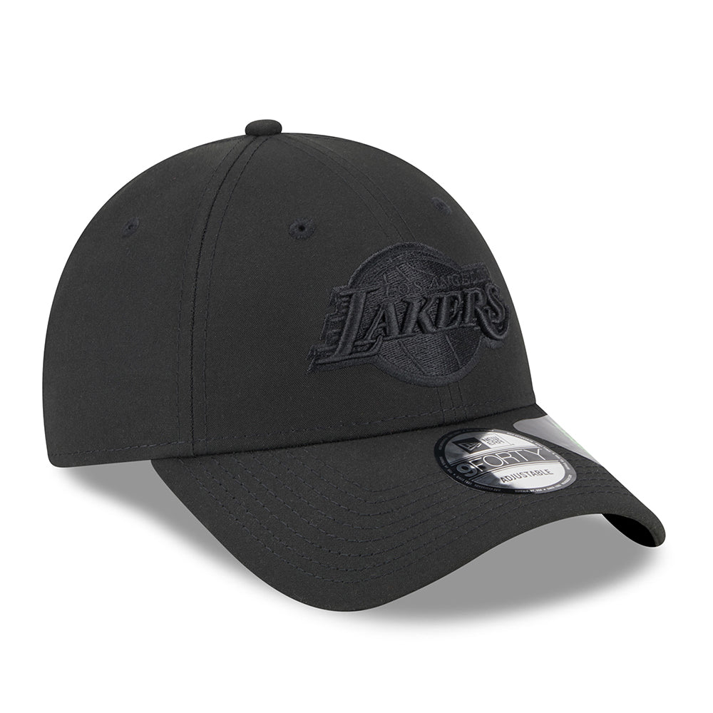 Gorra de béisbol 9FORTY NBA Repreve Outline L.A. Lakers de New Era - Negro sobre Negro