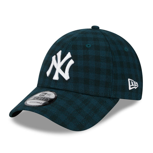 Gorra de béisbol 9FORTY MLB Flannel New York Yankees de New Era - Verde Oscuro-Blanco