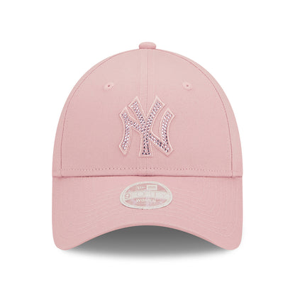 Gorra de béisbol mujeres 9FORTY MLB Diamante New York Yankees de New Era - Rosa