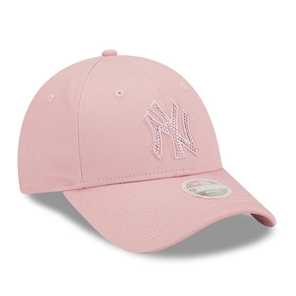 Gorra de béisbol mujeres 9FORTY MLB Diamante New York Yankees de New Era - Rosa