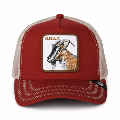 Gorra Trucker Goat de Goorin Bros. - Rojo