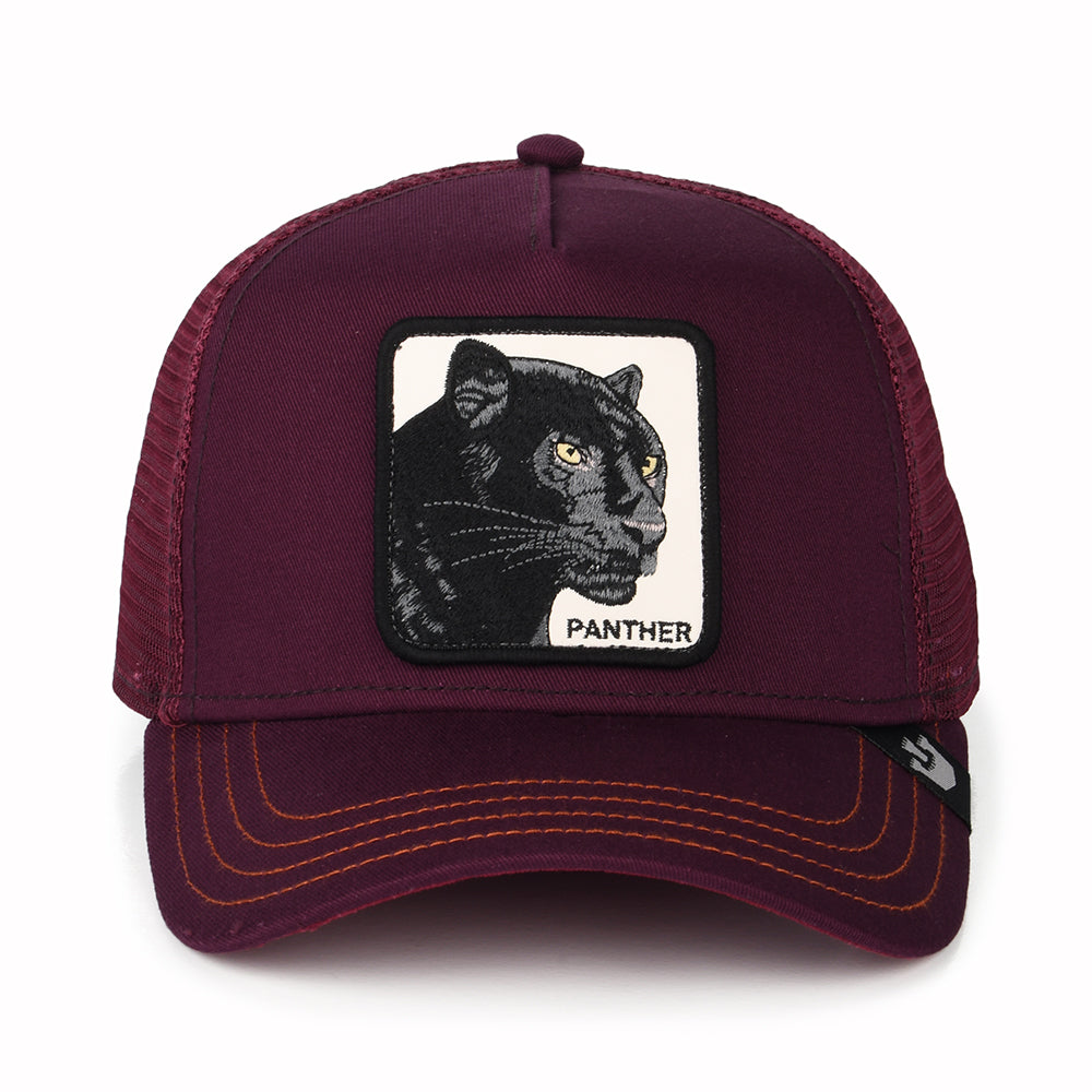 Gorra Trucker Black Panther de Goorin - Granate