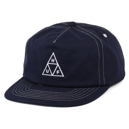 Gorra Snapback Triple Triangle sin estructurar de HUF - Azul Marino-Blanco