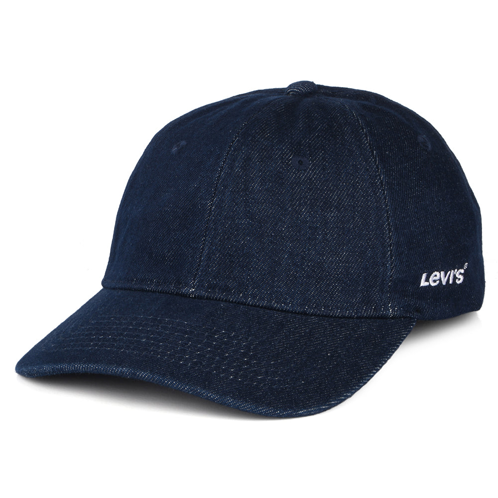 Gorra de béisbol Essential de tejido vaquero de Levi's - Azul Oscuro