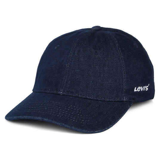 Gorra de béisbol Essential de tejido vaquero de Levi's - Azul Oscuro