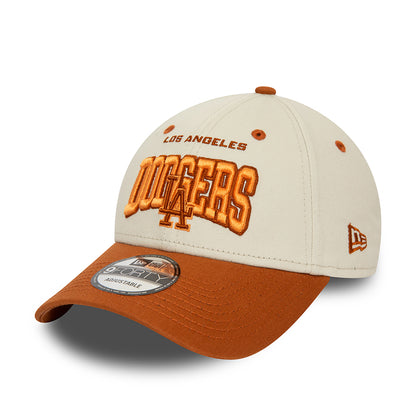 Gorra de béisbol 9FORTY MLB White Crown L.A. Dodgers de New Era - Blanco Marfil-Ladrillo