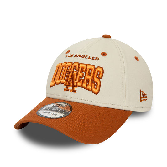 Gorra de béisbol 9FORTY MLB White Crown L.A. Dodgers de New Era - Blanco Marfil-Ladrillo