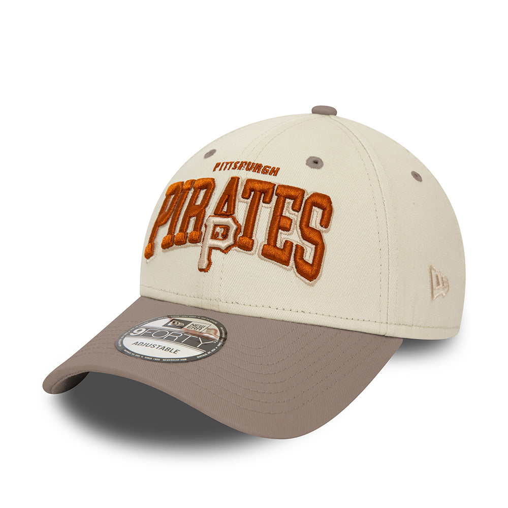Gorra de béisbol 9FORTY MLB White Crown Pittsburgh Pirates de New Era - Blanco Marfil-Gris Topo